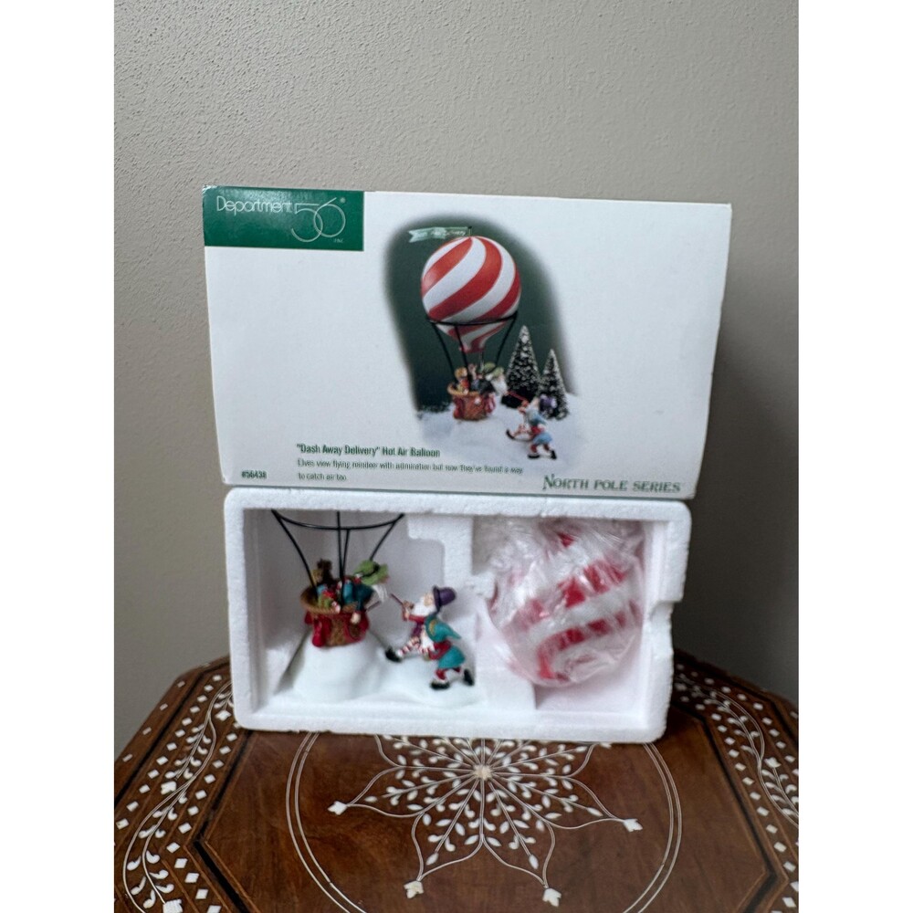 Vintage Department 56 ‘Dash Away Delivery’ Hot Air Balloon North Pole Series Her
